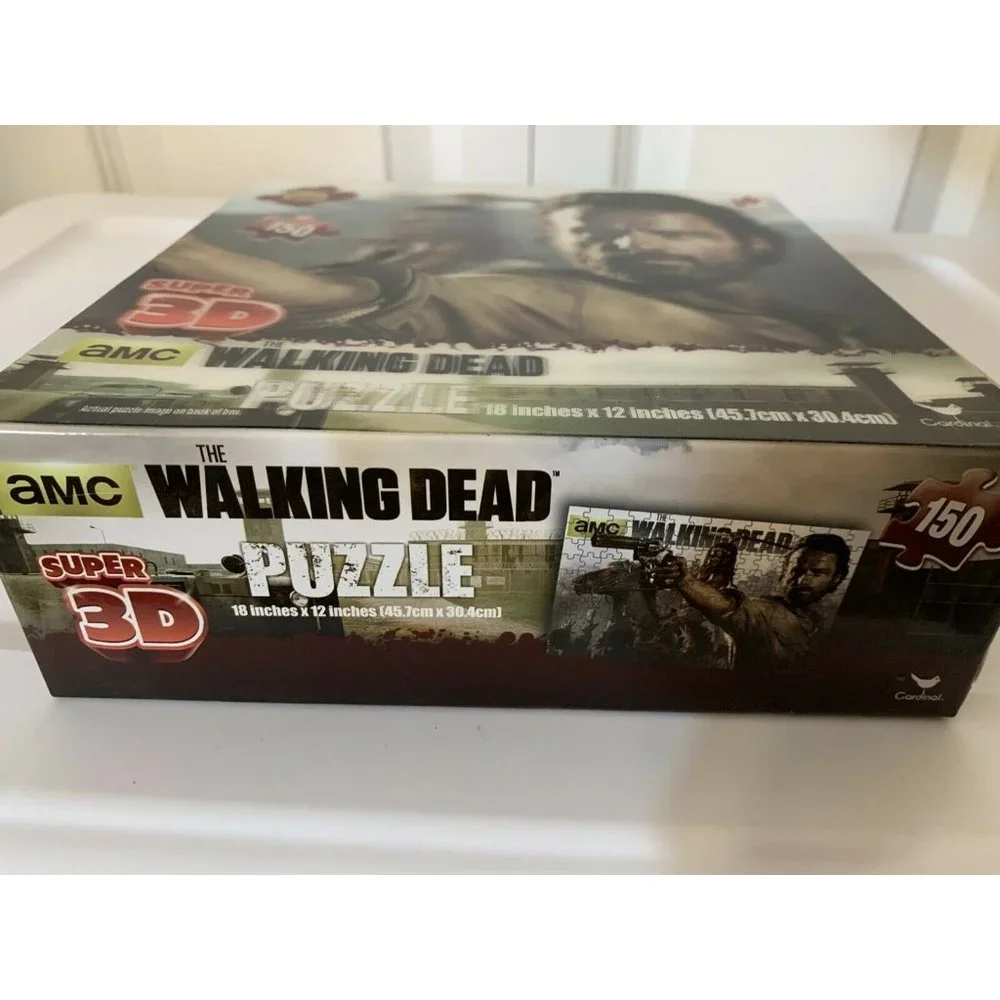 New Walking Dead Super 3-D Puzzle 150 pcs Rick Michonne 18x 12 inch AMC Cardinal